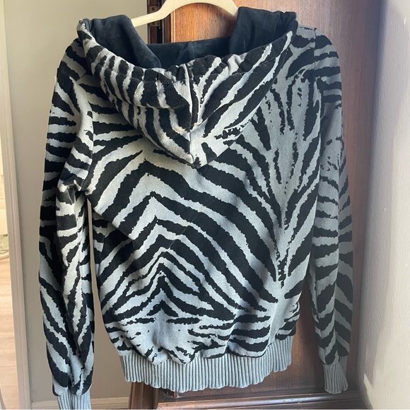 Fox racing Women's Zebra Pattern Hoodie - Black and Gray size M - Picture 6 of 10